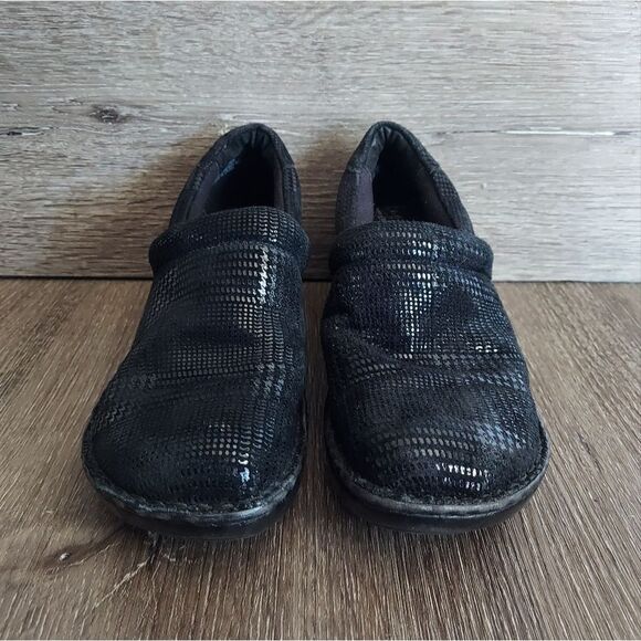 B.O.C Born Concept Black Herringbone Margaret Leather Clogs - 8.5 - Picture 2 of 10